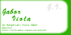 gabor viola business card
