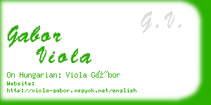 gabor viola business card